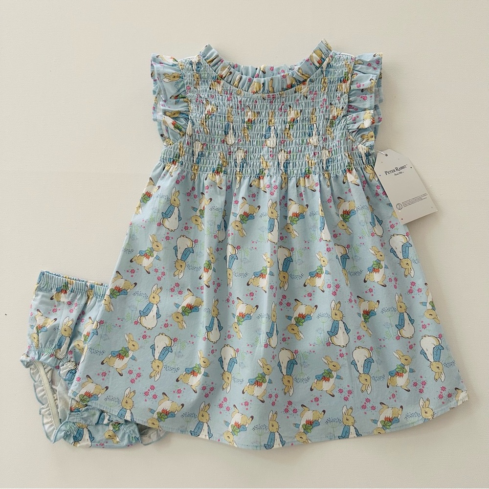 Beatrix Peter Rabbit 18 Months Baby Girl Smocked Dress NWT Summer Spring